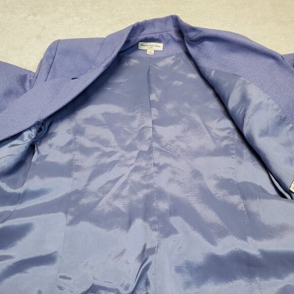 VTG Amanda Smith Petite Purple Work Suit‎ Blazer Jacket Peplum Blouse Skirt 10P - Picture 3 of 16